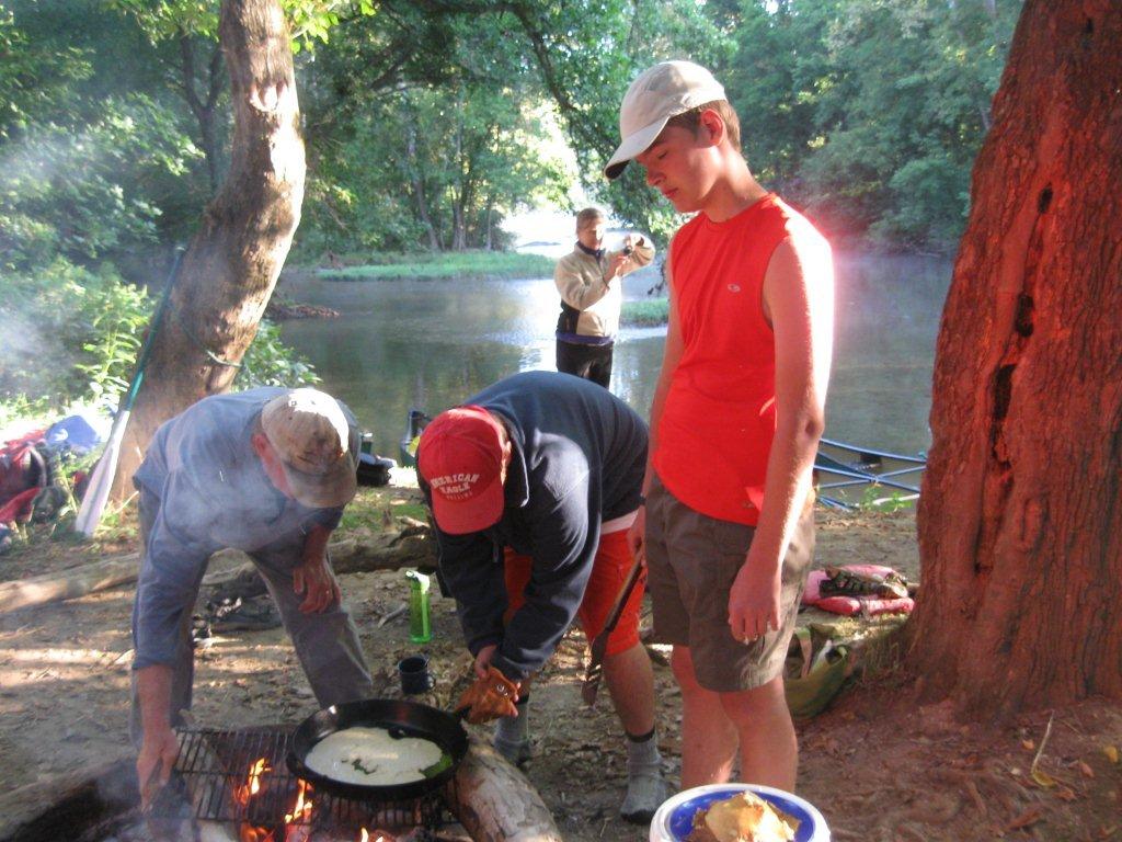 cooking on canoe trip